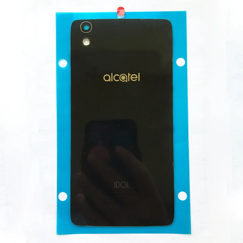 For Alcatel One Touch Idol 4 6055 OT6055 6055K 6055B 6055Y New Glass Rear Housing Battery Cover Back Case Housing With Logo