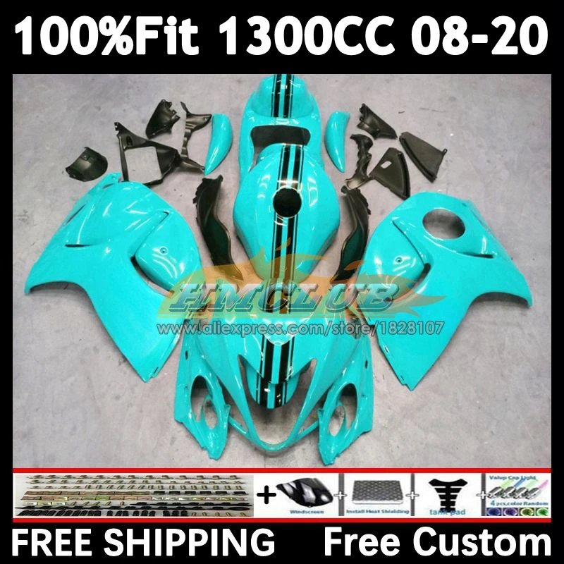 Fairing For SUZUKI Hayabusa GSXR1300 2008 2009 2010 2011 2012 2013 39No.134 cyan glossy GSXR 1300 2014 2015 2016 2017 2018 2019