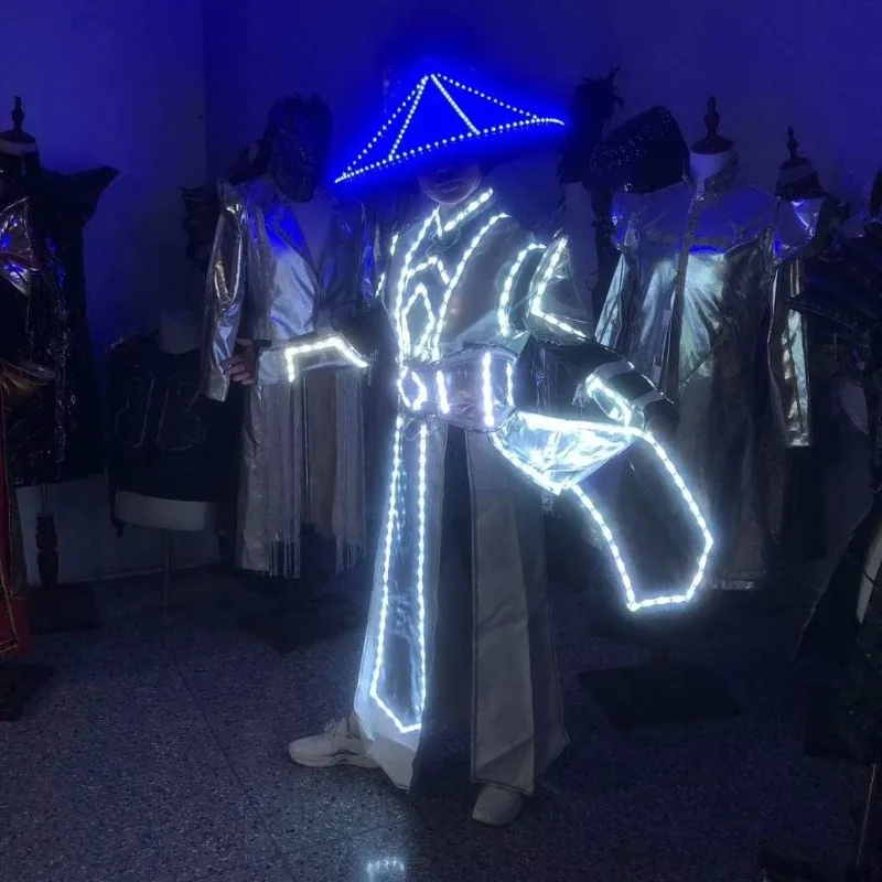 Color Light Emitting Diode Luminous Knight Swordsman Bar Atmosphere Clothing Clothing