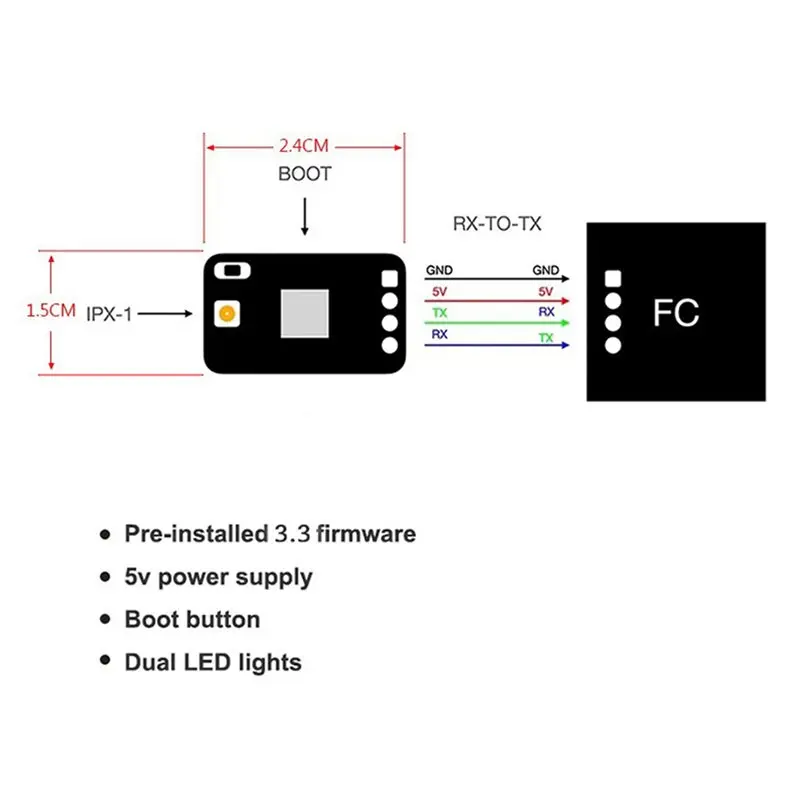 3X ELRS Diversity Receiver DUAL RX 915Mhz/868Mhz Built-In TCXO For RC Airplane FPV Long Range Drones DIY Parts