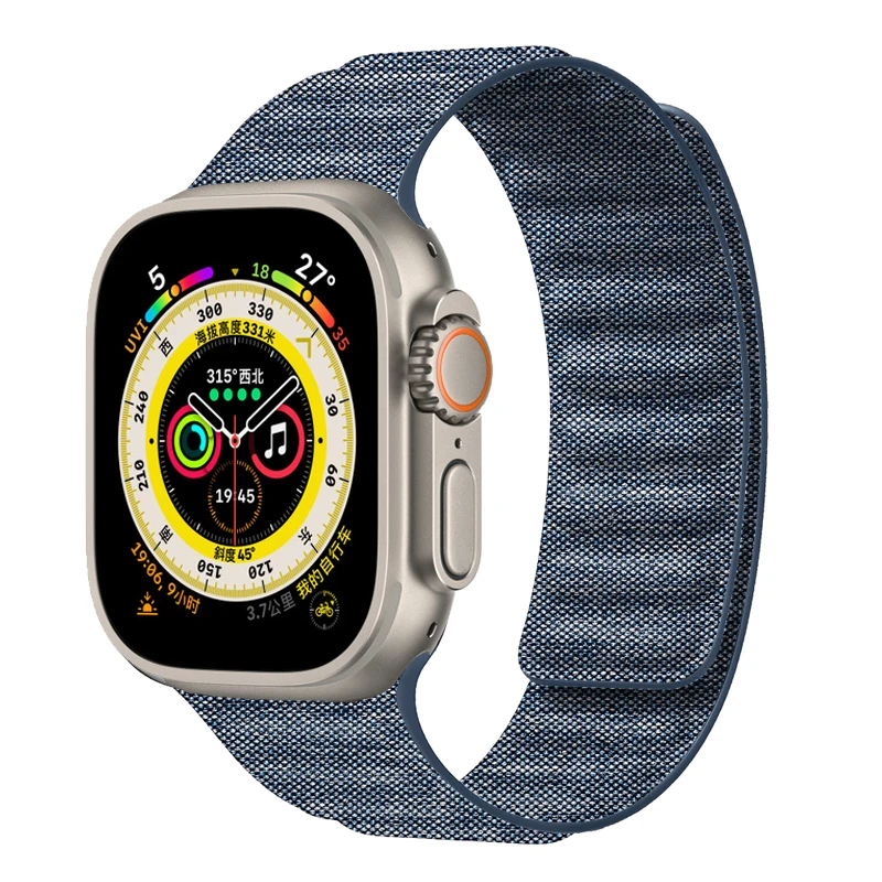 Denim Magnetic Strap For Apple Watch Series 11 10 9 SE 3 46mm 42mm 45mm 44mm 40mm 38mm 41mm Bracelet For iWatch Ultra 3 2 1 49mm
