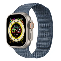 Denim Magnetic Strap For Apple Watch Series 11 10 9 SE 3 46mm 42mm 45mm 44mm 40mm 38mm 41mm Bracelet For iWatch Ultra 3 2 1 49mm