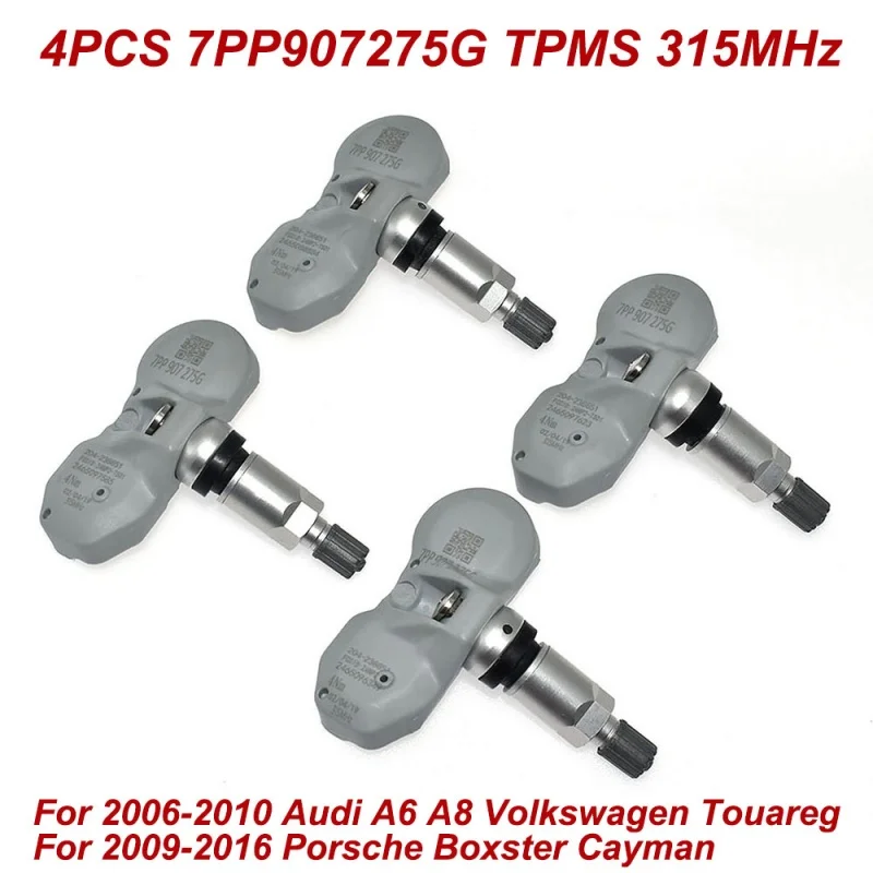 

4 шт. 315 МГц датчик давления в шинах автомобиля для Porsche 911 Boxster Cayenne Cayman Audi A6 A8 Volkswagen Touareg TPMS