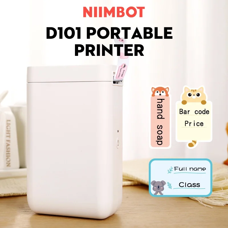 Niimbot D101 Bluetooth Printer 20-25Mm Label Paper For Office Home Shop Retail Use