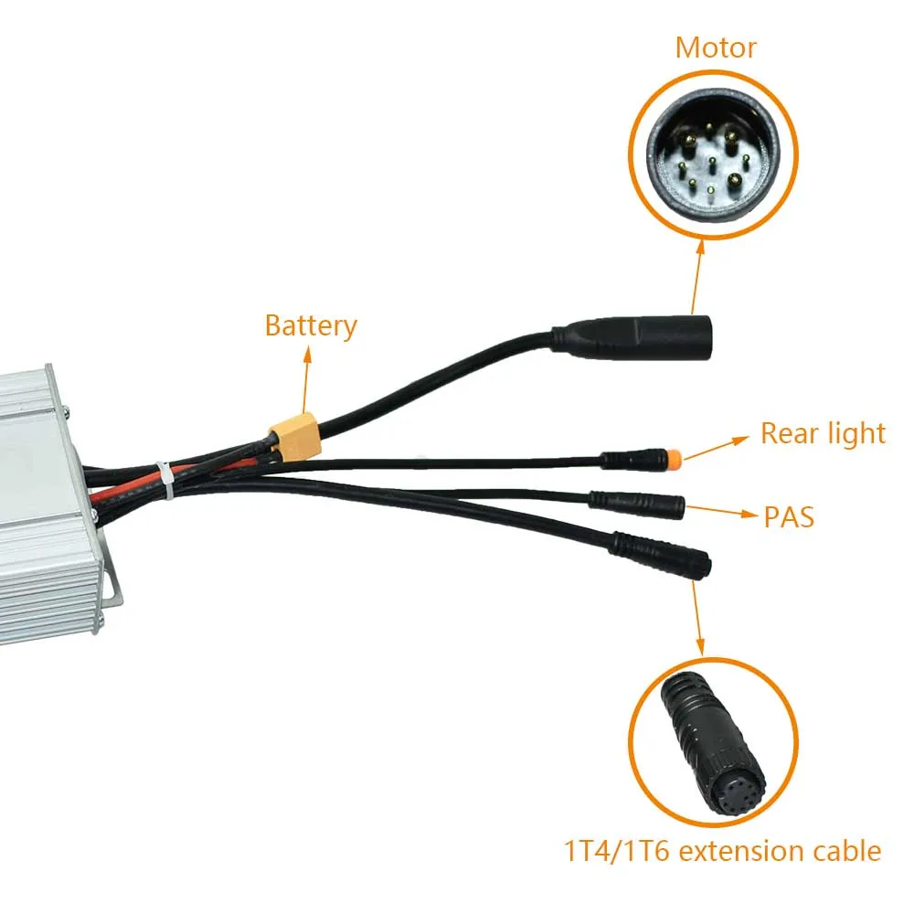 48V 72V, 40A, 45A Waterproof Electric Bicycle Controller, Square Wave, Li No. 2 Protocol, For 1500W 2000W Ebike Motors, 15-Mofet