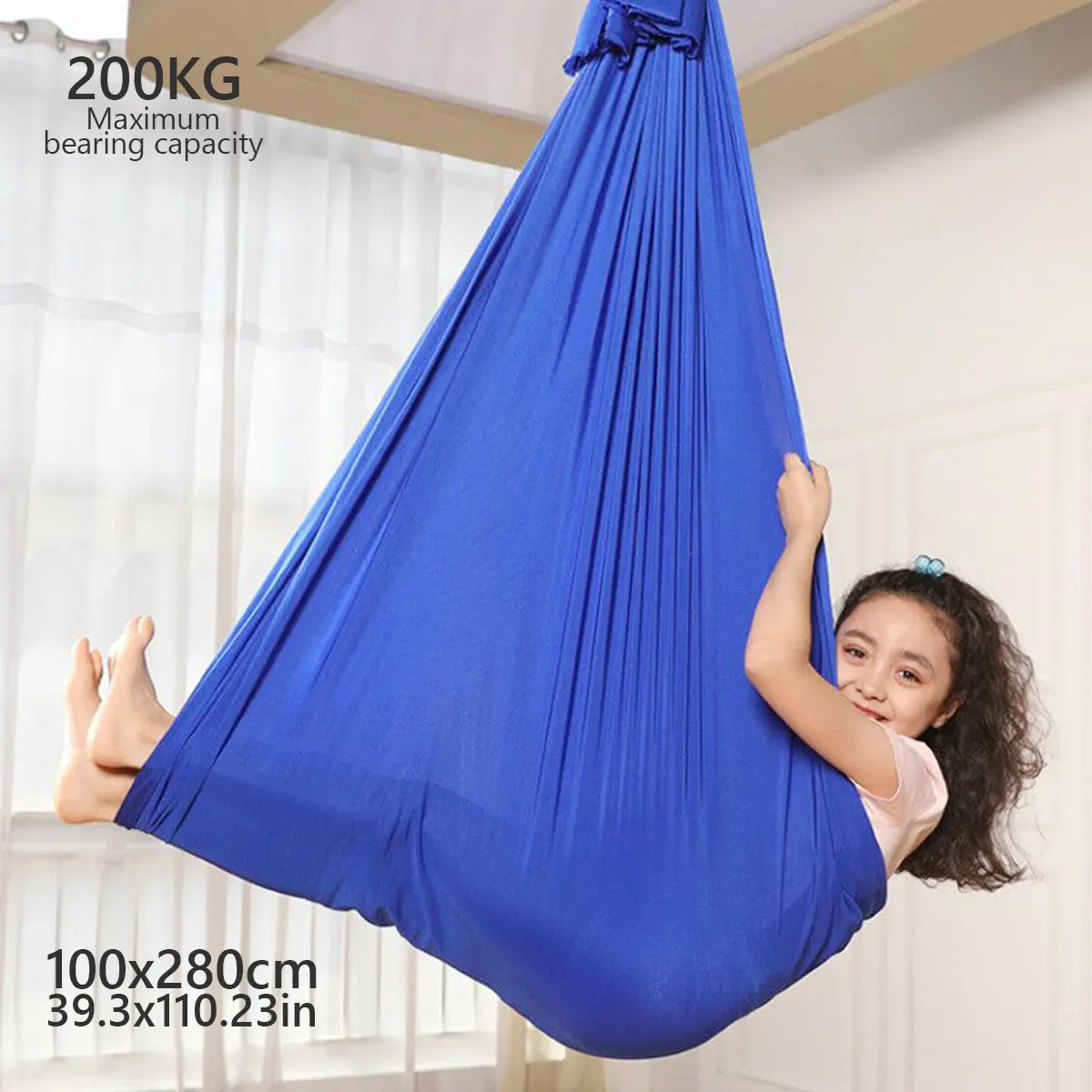 Kids Outdoor Indoor Swing Hammock Cuddle Up To Sensory Child Therapy Soft Elastic Parcel Steady Seat Swing Hanging Sensory Swing