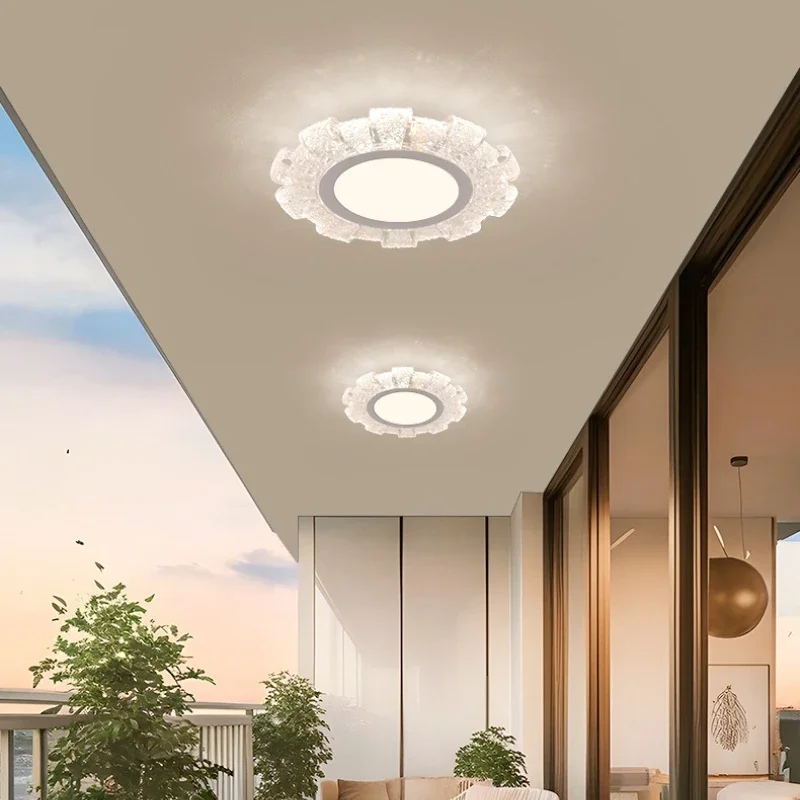 

SANDYHA Round LED Ceiling Lights Modern Simple Acrylic Lighting Fixtures for Living Room Corridor Staircase Decorative