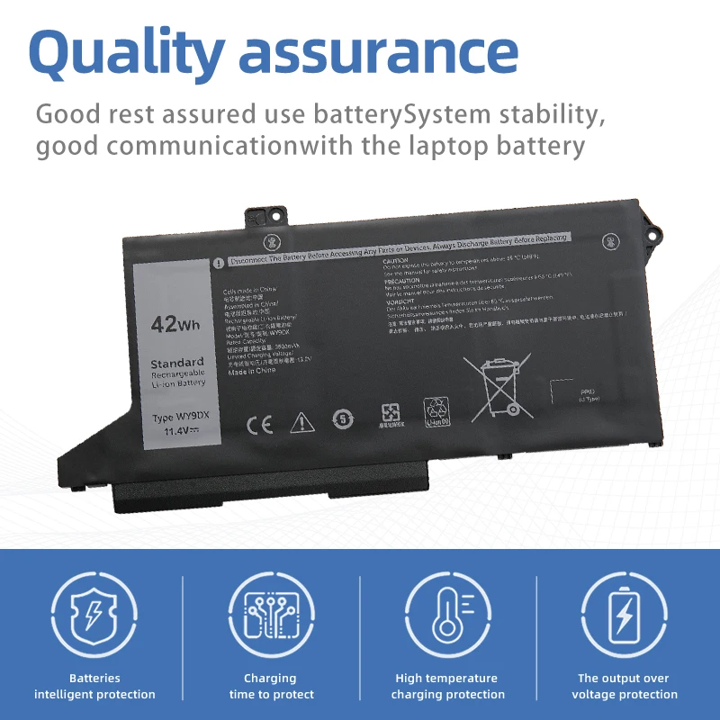 SUOZHAN 42Wh WY9DX Laptop Battery for Dell Latitude 5420 5520 Precision 15 3560 Series P137G P137G001 P104F P104F001 P104F002 01