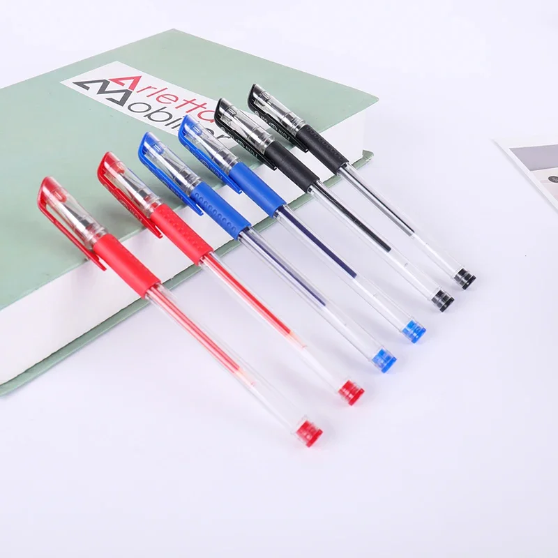 Work Gel Pen Set School supplies Black Blue Red ink Color 0.5mm Ballpoint pen Students School Office Stationery