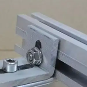 Aluminum L Foot Solar Panel Mounting Bracket 33-68mm Height For Sloped Tin Roof Rust For Proof Rail Support Hardware