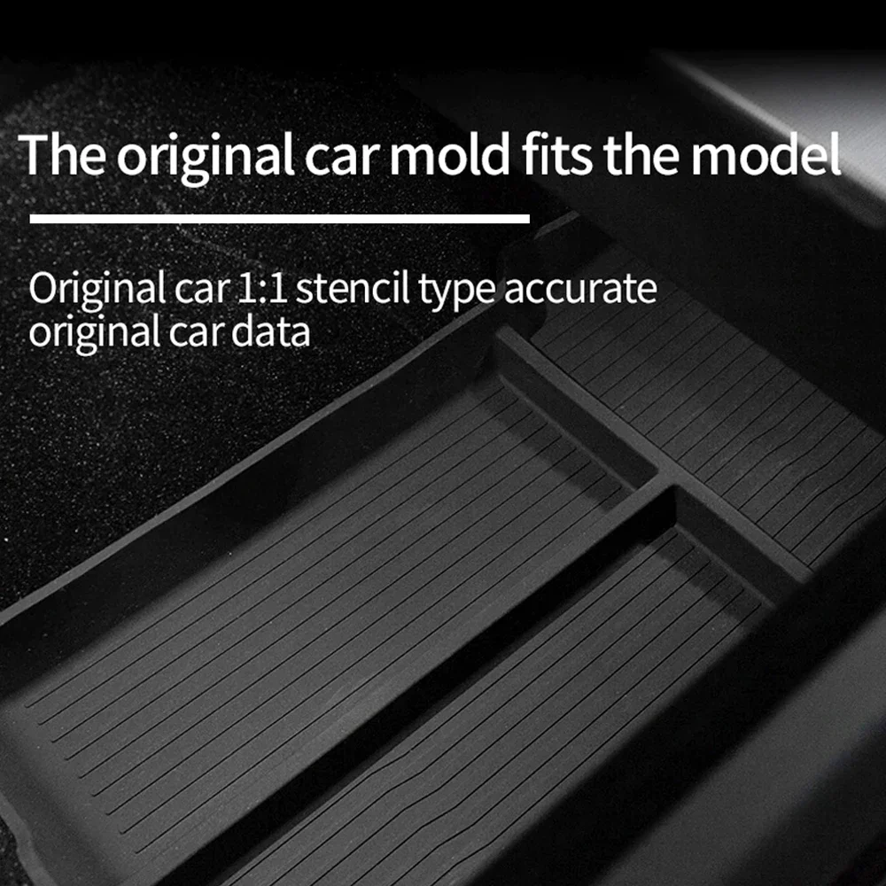 

Central Control Lower Silicone storage box For Tesla Model 3 Highland Under Armrest Box Mat Car Anti-slip Mat Accessories