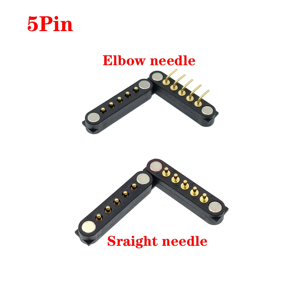 

Magnetic Pogo Pin Connector 5Pin Pitch 2.54MM Spring Loaded Header Contact Strip Power Charge Data Transfer