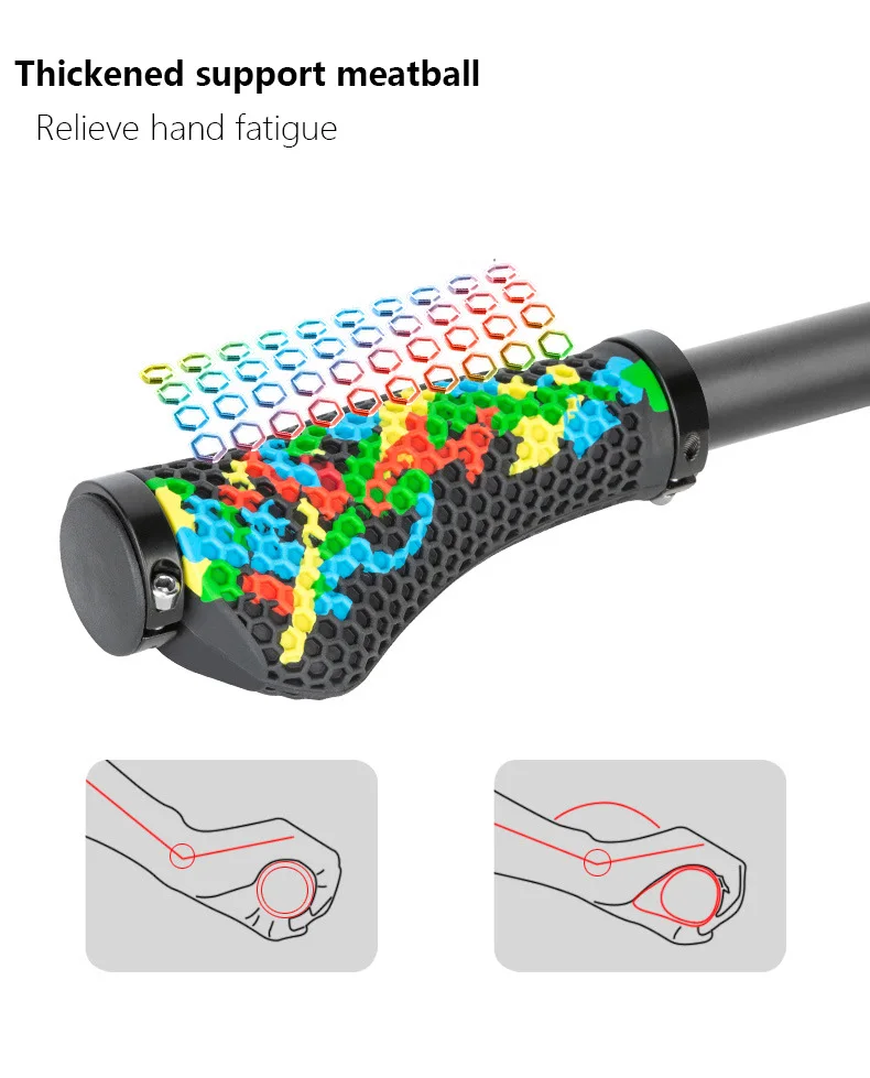 PROMEND-3D Honeycomb Textura Aderência De Bicicleta, Metal Bloqueio Anel, Material EPU Macio, Mountain Bike, Ciclismo Acessórios