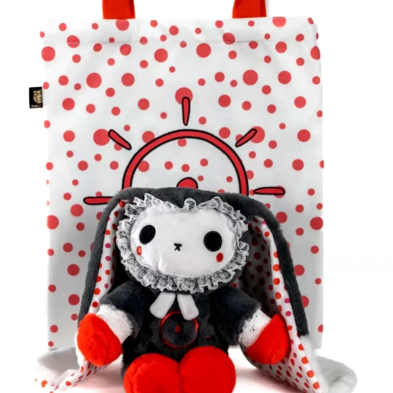 Plushie Dreadfuls Rheumatoid Arthritis Rabbit Gothic Stuffed Plush Toy Skull Print Soft Doll For Adult Home Decor Collectible