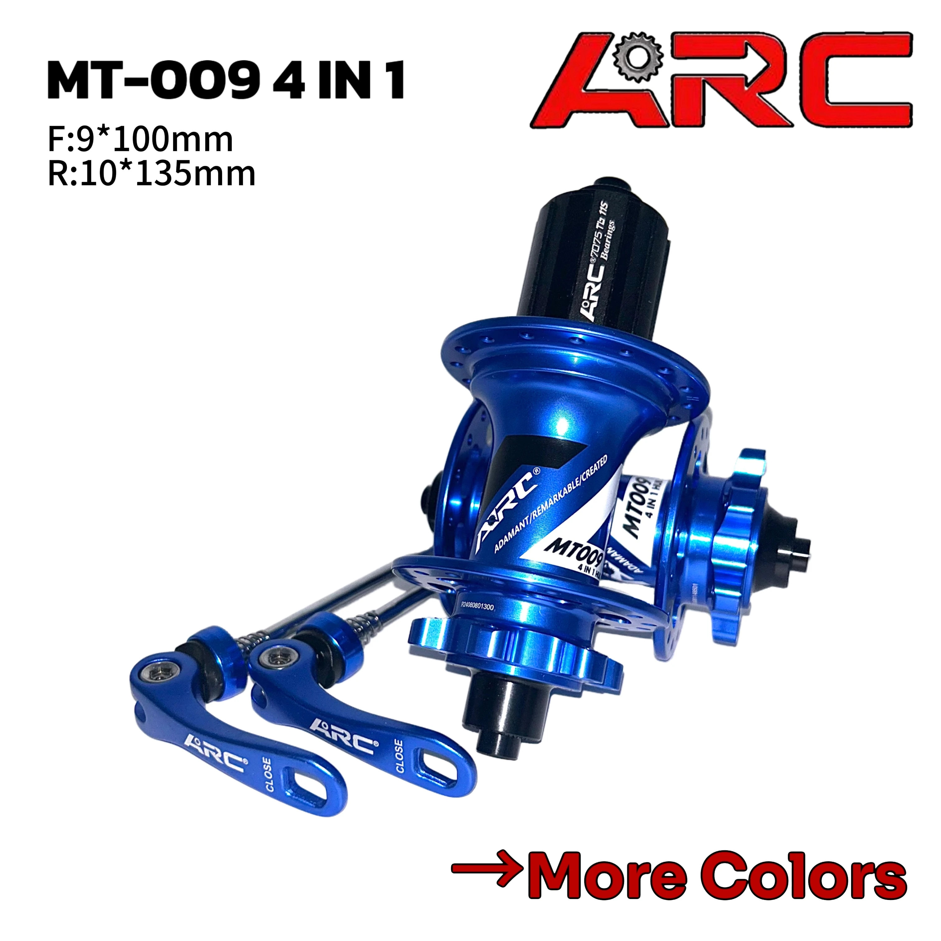 

ARC MT009 4 IN 1 Front/Rear 32 Holes MTB Hub 12Speed 6 Pawls 3 Teeth Disc Brake Bearing Aluminum Alloy QR Hub Set With HG/MS/XD