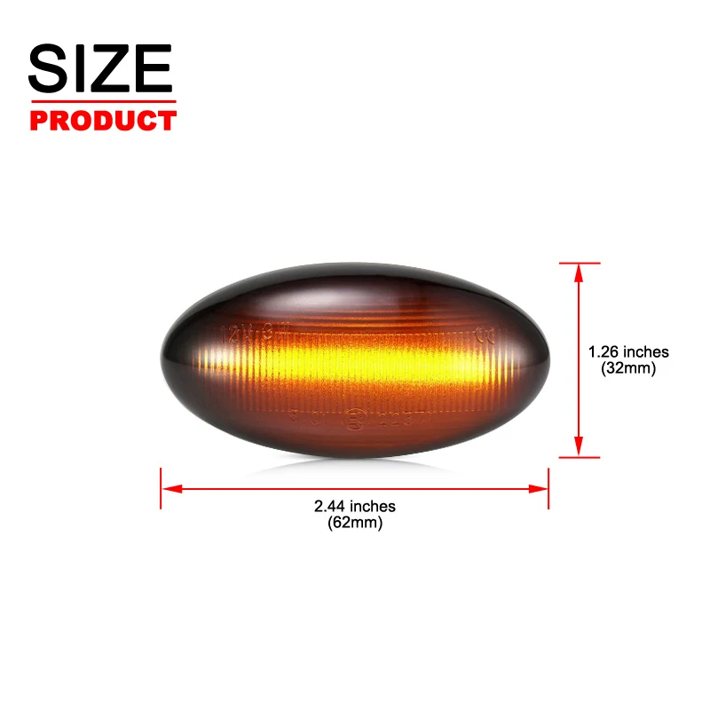 2Pcs LED Side Marker Light For Peugeot 107 1007 108 206 301 307 407 Expert Citroen C1 C2 C3 C4 C5 C6 Jumpy Replace OEM 632570 view 3
