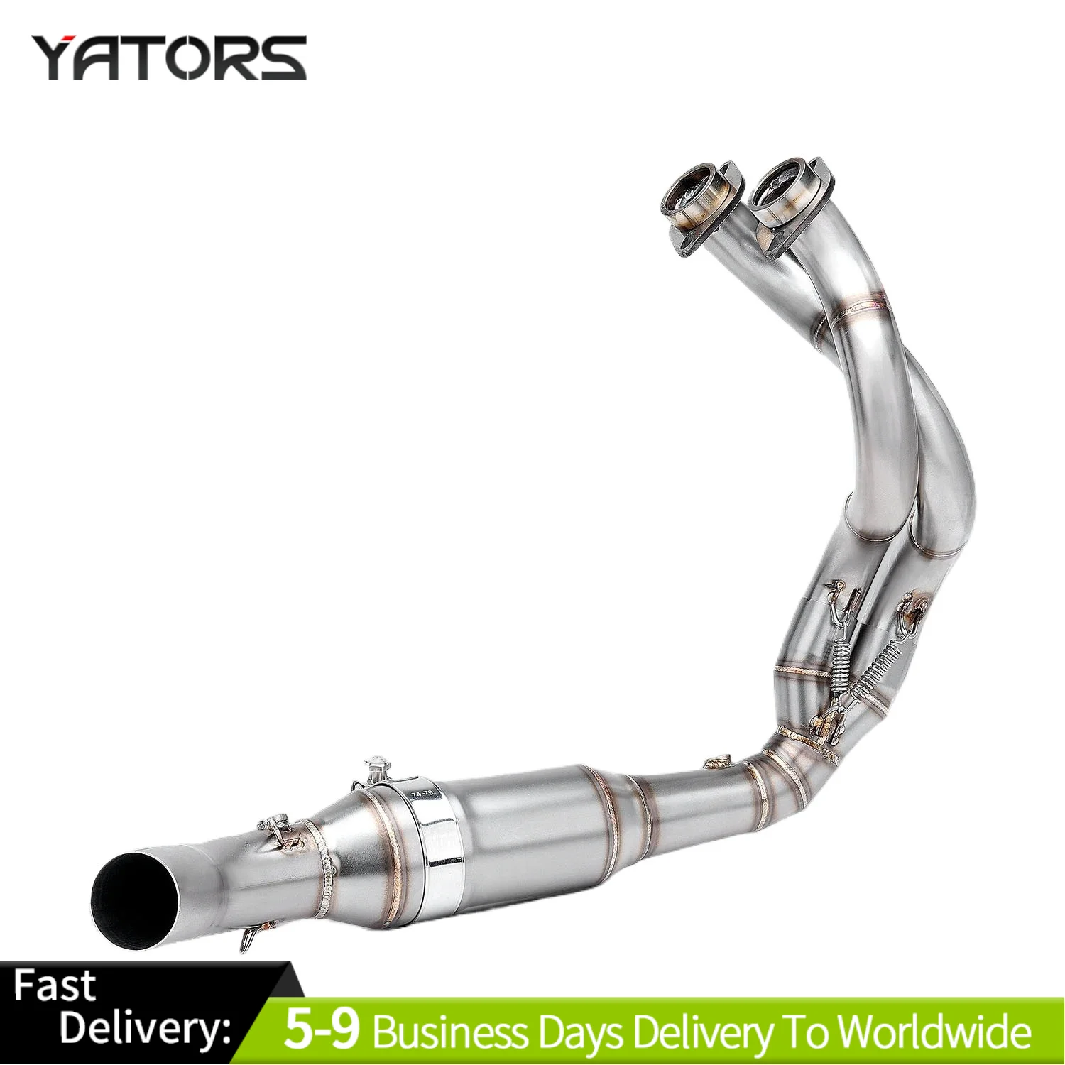 Slip on Exhaust Muffler Sensor Front Middle Connection Link Pipe for ER6N Versys 650 Z650 Ninja 650 2023 to 2025 Years