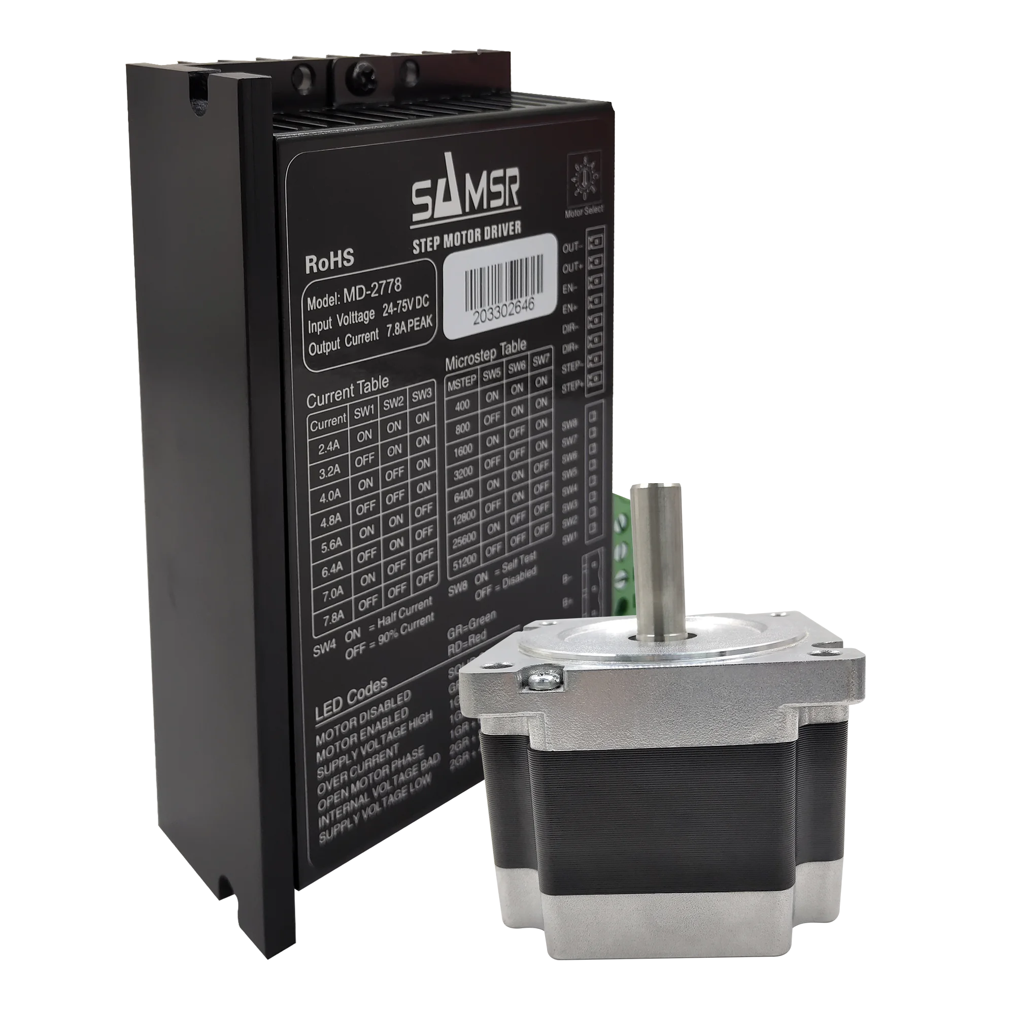 xmsjSS3401AP45A Motor paso a paso bifásico 2.7Nm 34 86 mm Motor paso a paso 86 mm