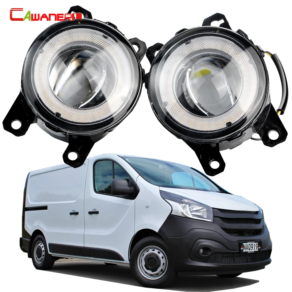 2 X 30W H11 Car Front LED Angel Eye Fog Light Daytime Running Lamp DRL For Mitsubishi Express 2020 2021 2022 2023