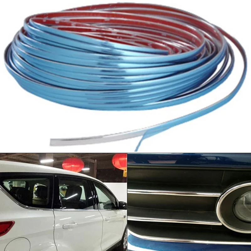 Exterieur Auto Chrome Body Strip Autodeur Rand Openslaande Bumper Beschermende Molding Styling Sticker 6mm * 3meter