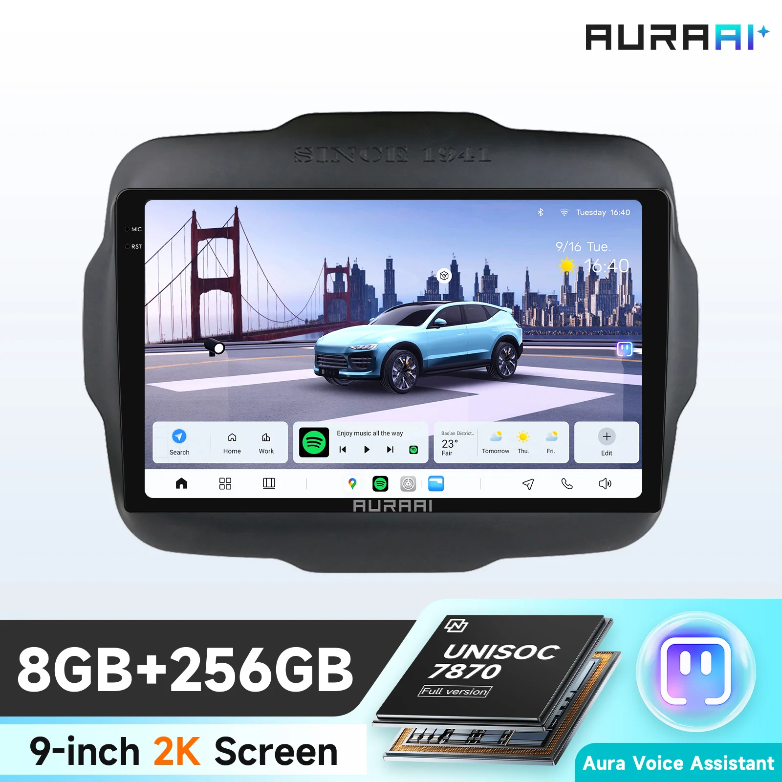 7862 Carplay 4G-Lte 9 "Autoradio Android Voor Jeep Afvallige 2016-2020 Multimediaspeler Navigatie Gps 2 Din Stereo Dsp Autoradio