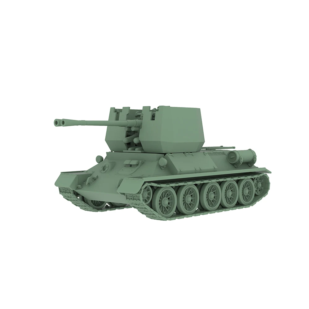 

1/220 1/160 SSMODEL SS751 Railway Military Model Kit Soviet T-34 Anti Aircraft Tank