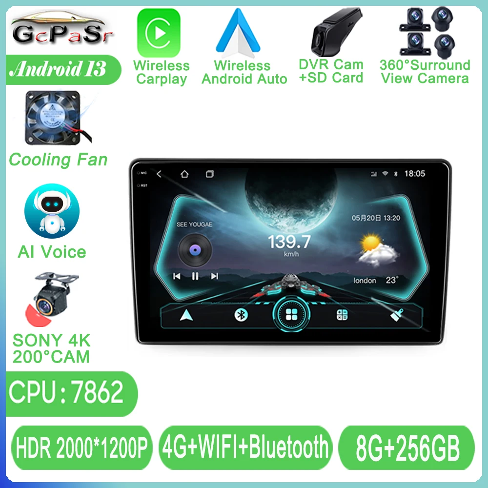 

Android 13 Auto For Toyota Etios 2011 - 2021 Car CPU HDR Multimedia Carplay GPS Player Radio Navigation NO 2din DVD 5G Wifi BT