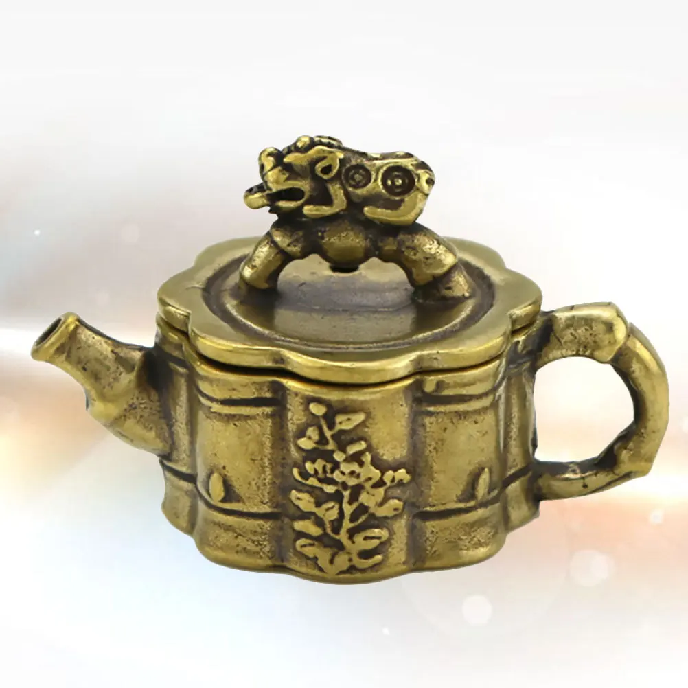 

Copper Water Pot Mini Metal Tea Pot Thickened Craft Desktop Decoration Tibetan Religious Ornament Fortune Brace