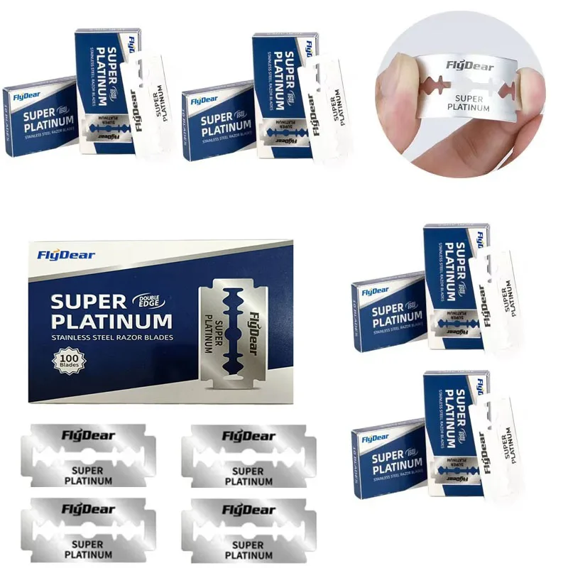 

10/40/80/100pcs Double Edge Safety Classic Retro Stainless Steel Safety Razor Blades For Men'S Shaving And Hair Removal Tools