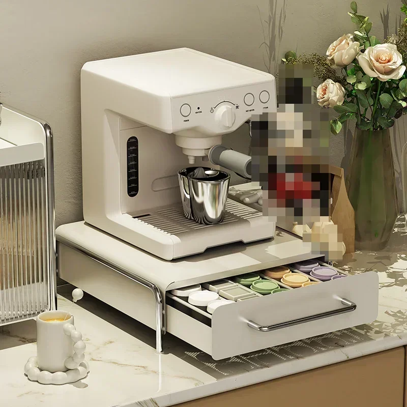 

Простая капсульная стойка для кофе, барная стойка Ins Wind, столешница, чайная сумка, коробка для хранения, основание кофемашины, ящик, полки для хранения