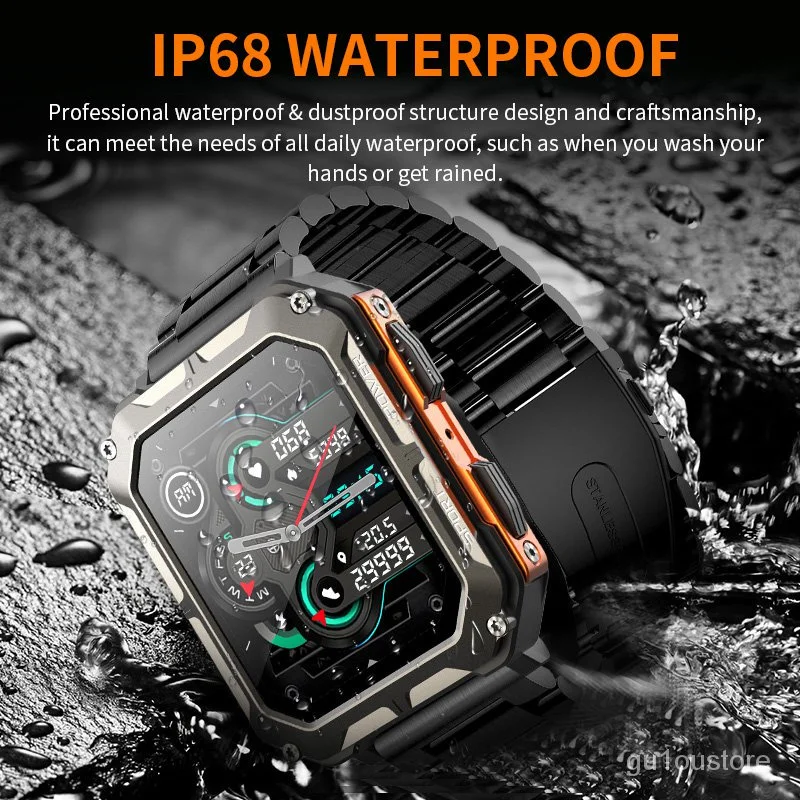 ساعة LEADOYS الجديدة Ultra Smart Watch للرجال، تتبع رياضي، مراقبة النوم، تنبيهات المكالمات والرسائل، هدية عيد الميلاد والهالوين
