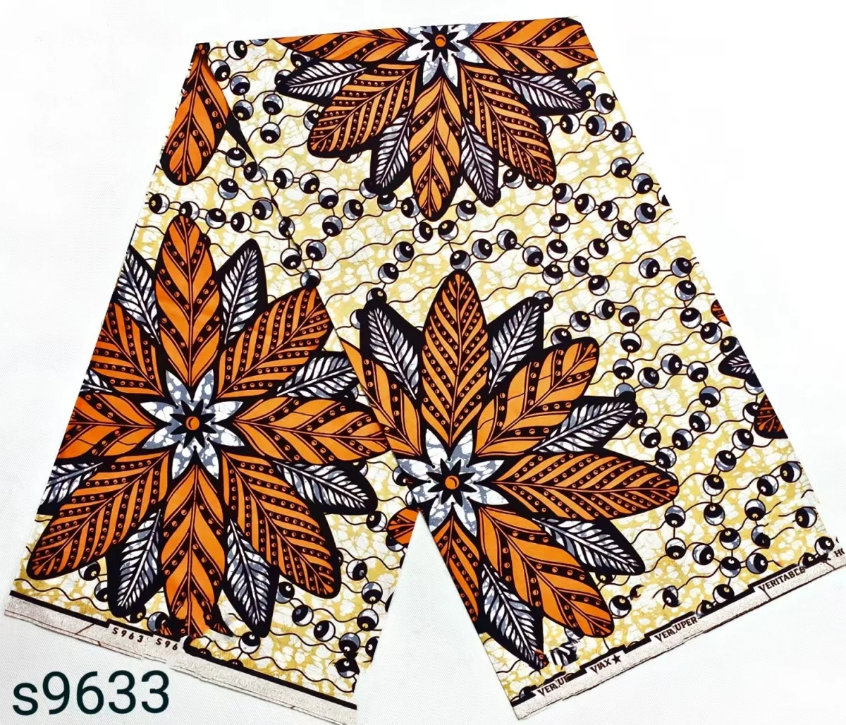 2025 Nigerian Supe-Wax Print African Fabrics High Quality for Patchwork New Style Fabric for Clothing Home Decor T9
