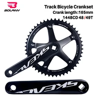 SKEACE-platos y bielas para ciclismo de pista, 144BCD, manivela con orificio cuadrado, aleación de aluminio, rueda dentada de marcha única, 165mm, 48/49T