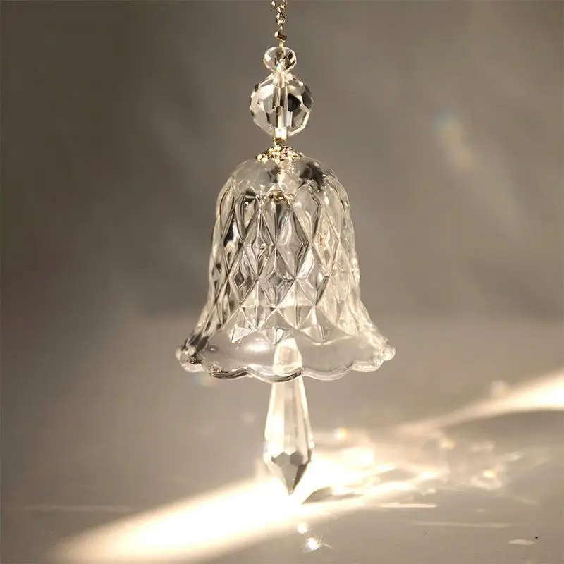 Elegant Crystal Wind Chime Glass Bell Suncatcher Hanging Decoration For Home Garden Christmas Gift Idea Crystal Bell Wind Chim