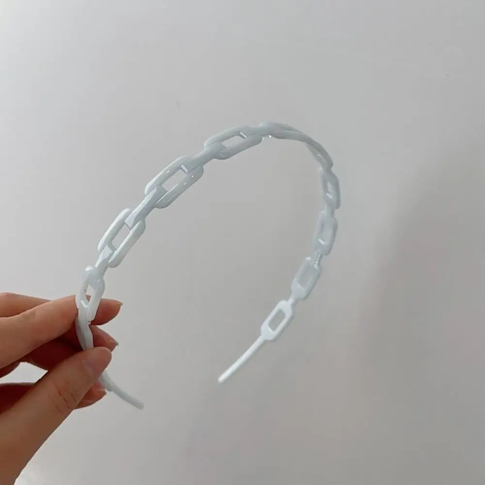 Simple Geometric Chain Hairband Irregular Korean Style Acetate Headband Women Hair Hoop Headwear Thin Hairhoop Women