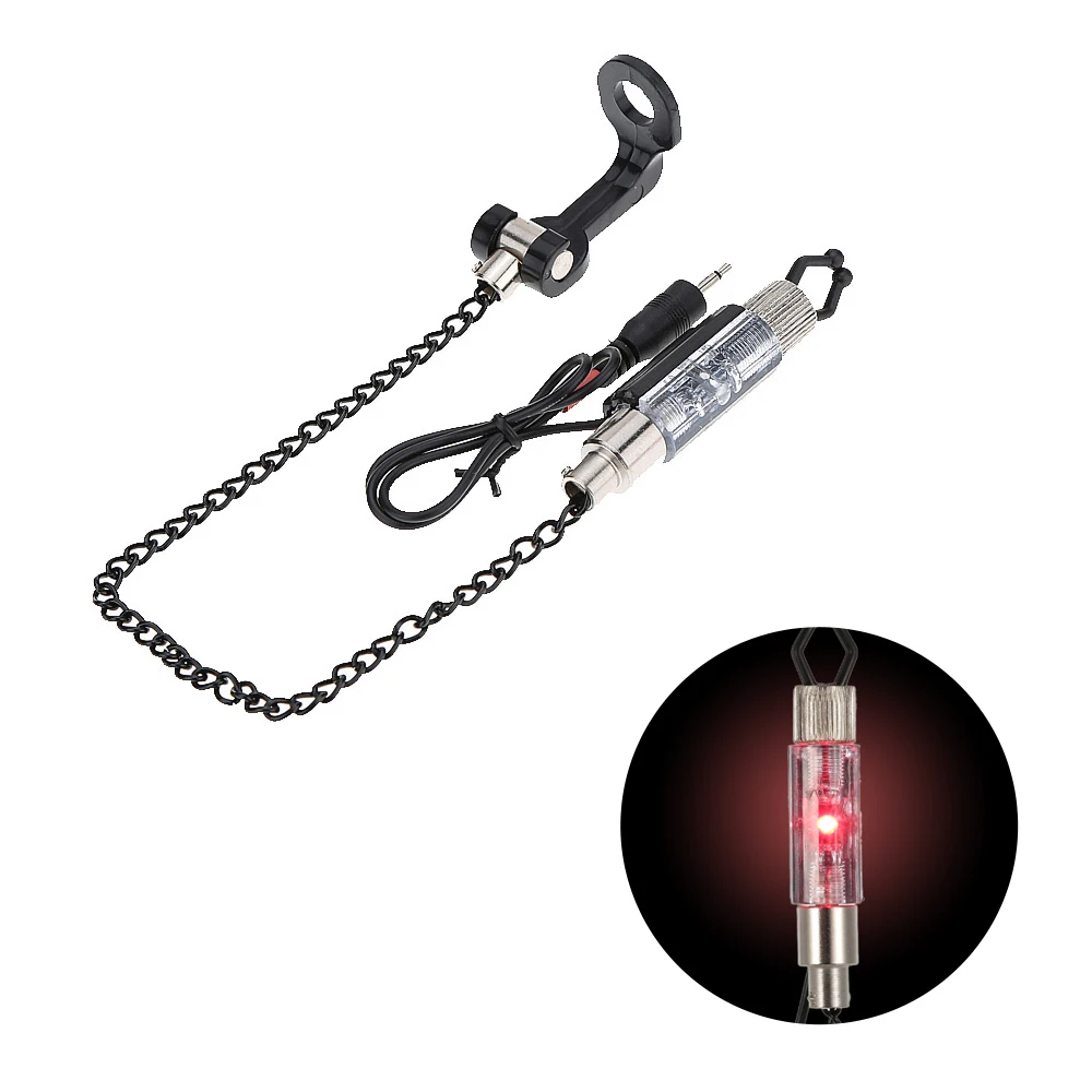 Coonor Iron Fishing Bite Alarm Chain Hanger Swinger LED Illuminated Indicator Carp Fishing Accessories and Equipment 2024 New