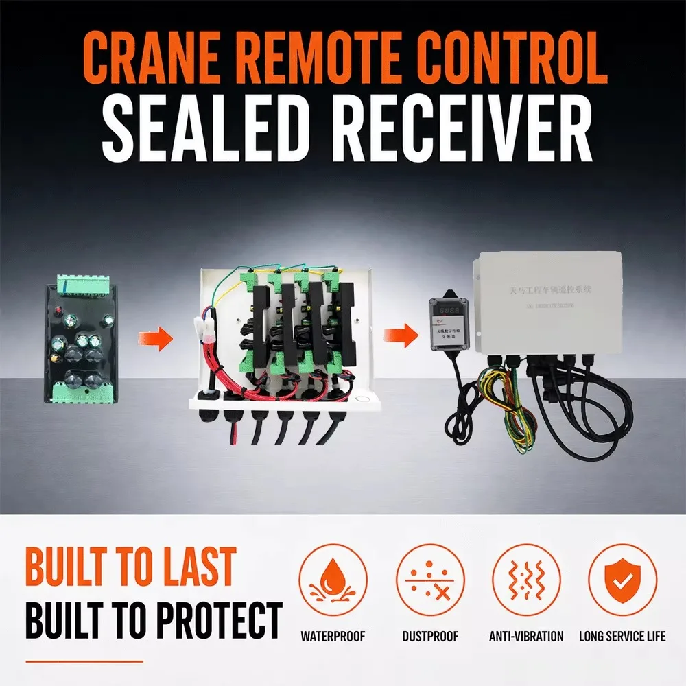 12v 24v Long Distance Industrial Hydraulic Proportional Joystick Wireless Truck Crane Remote Controller