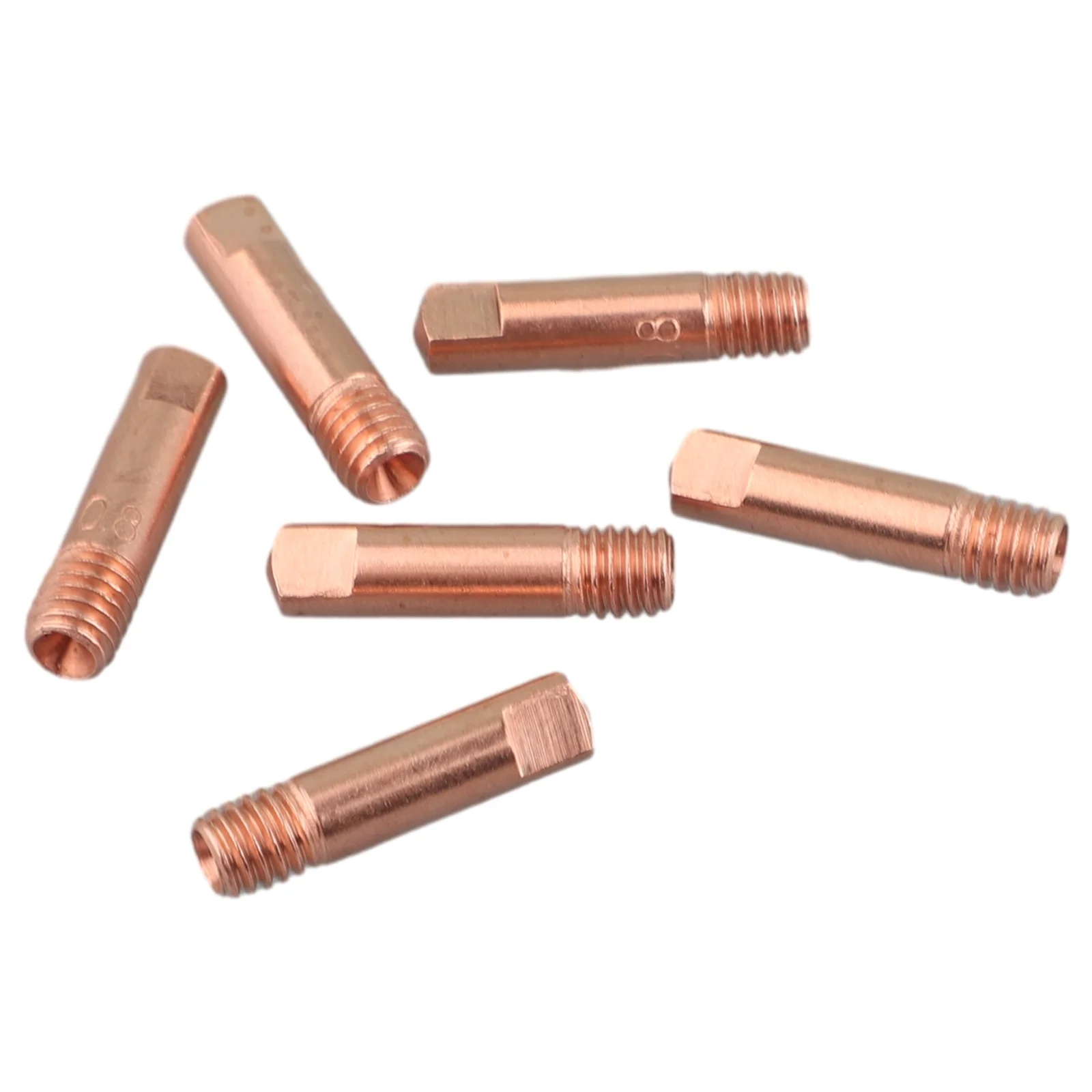 10 Pcs 0.8/1.0/1.2mm MB-15AK MIG/MAG M6 Welding Torch Tips Holder Gas Nozzle Gas Nozzle Part Tool Set Accessory