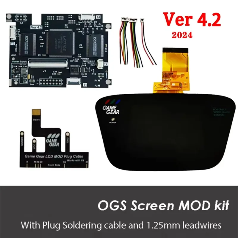 Latest V4.2 OGS IPS LCD Full Screen For SEGA Game Gear GG Backlit LCD Screen For SEGA Game Gear GG Console