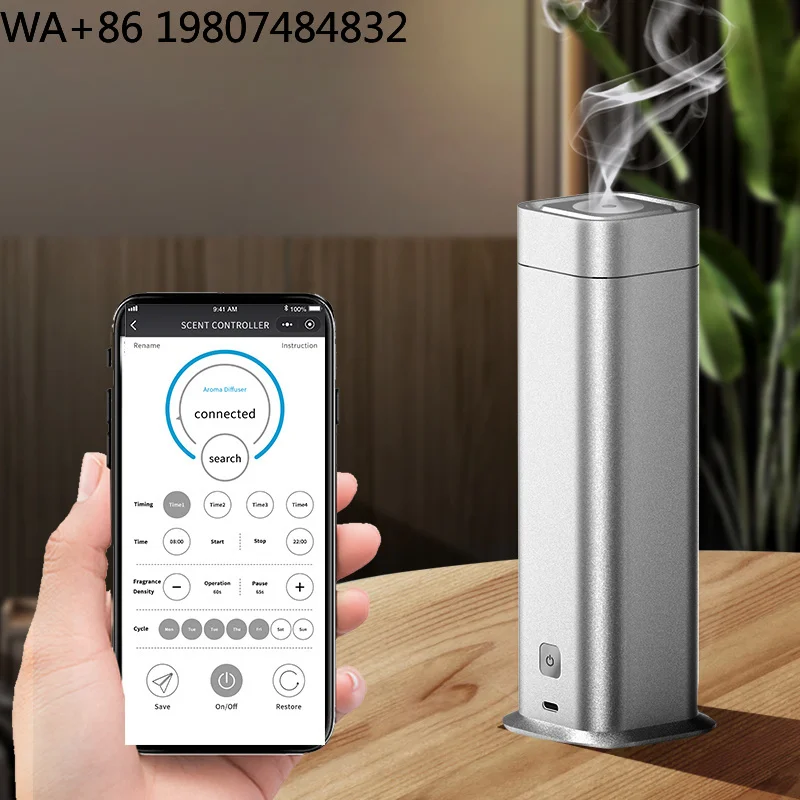Tabletop Waterless Scent Diffuser Battery Powered Type C Charge Wifi Remote App Control Essential Oil Nebulizer Silent Fragrance