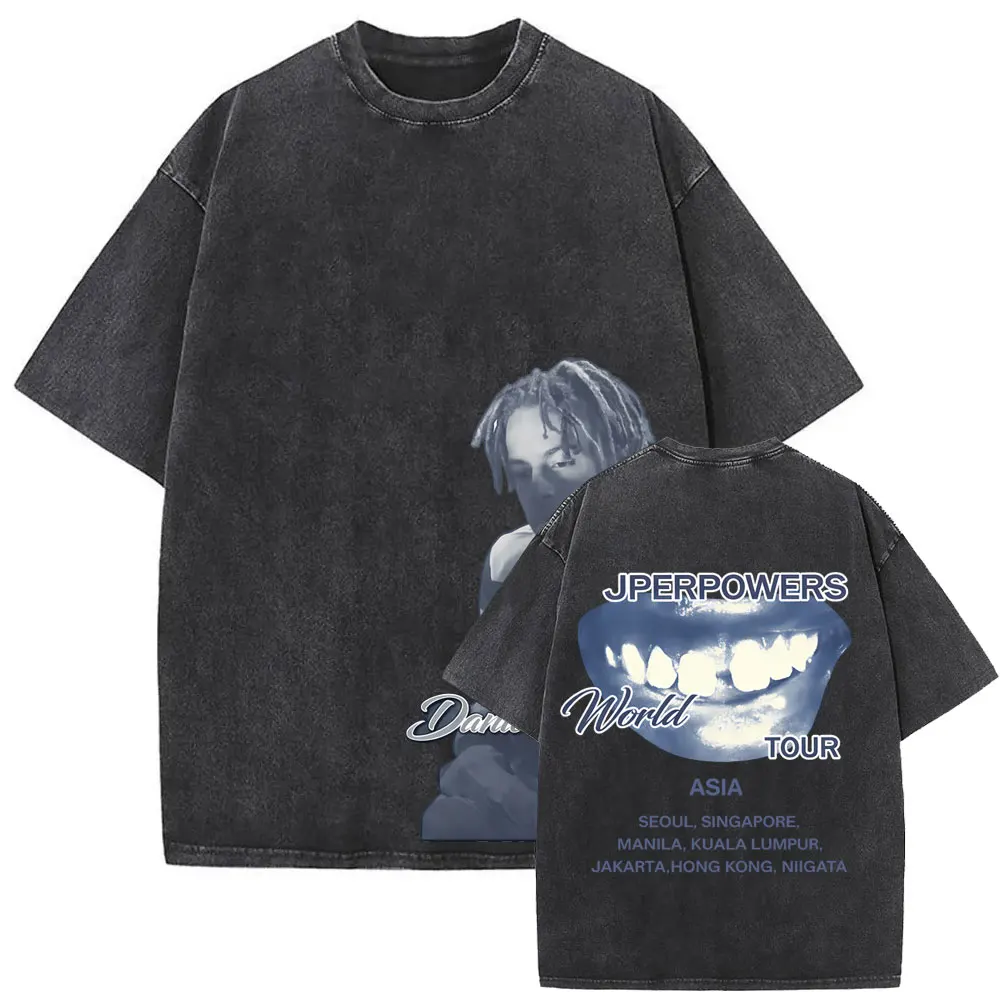 Washed Vintage Rapper Daniel Caesar Get You T-shirt Men Hip Hop Fashion Pop Music T Shirts Men's High Quality Cotton T-shirts