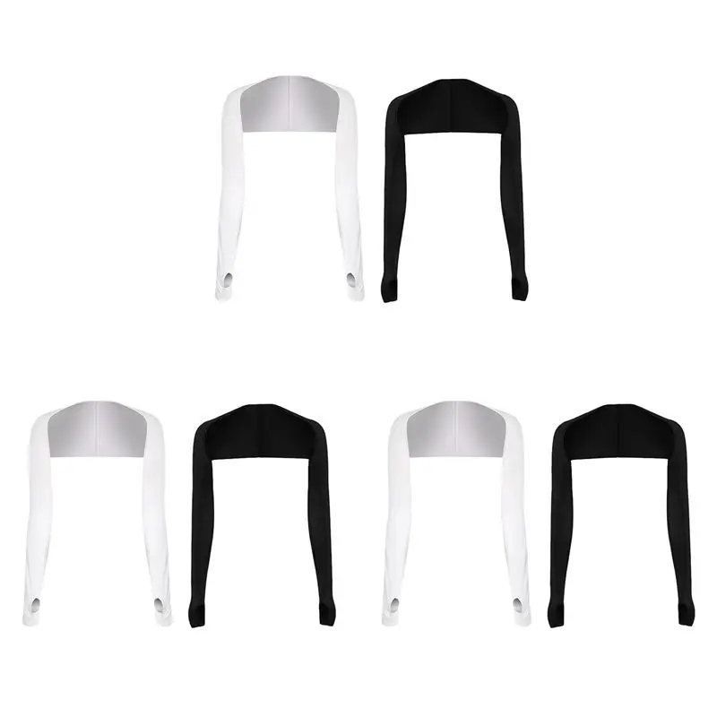 new-3pairs-cooling-shawl-sleeves-sun-protection-shawl-golf-shawl-anti-uv-sleeves-with-finger-hole-for-cycling