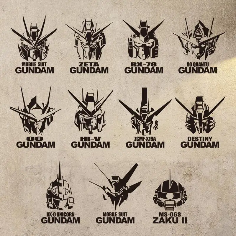 Freedom Mobile Suit Gundam Japanese anime wall stickers waterproof wallpaper bedroom room decoration