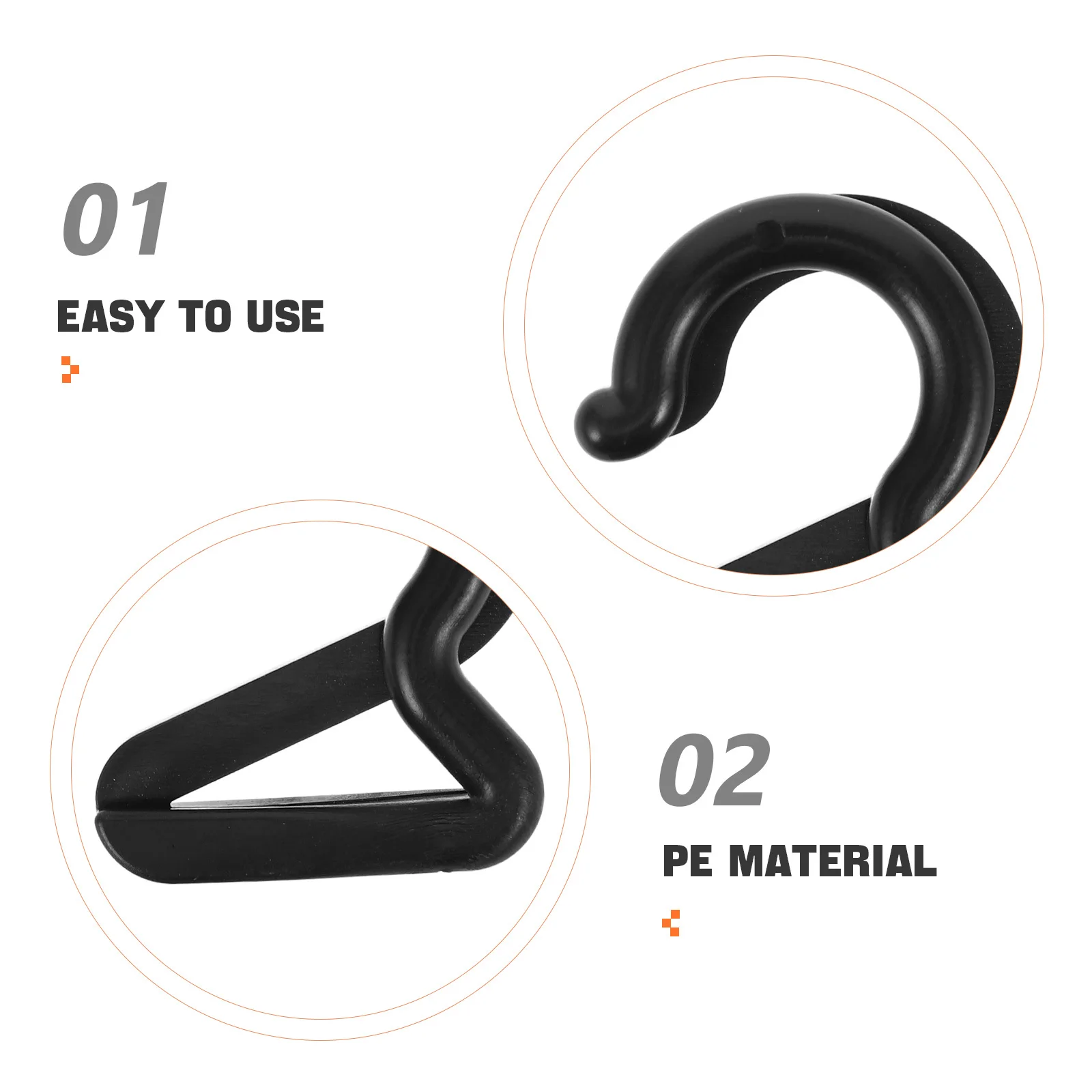 20Pcs Rv Tent Hooks Plastic S Shape Heavy Duty Awning Clips for Camping Light Holder Accessories Bungee Hooks Bungee Shock Cords