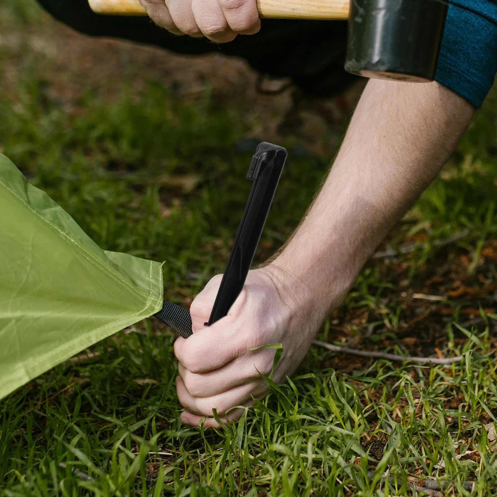 50 قطعة من المراسي الأرضية البلاستيكية بطول 19 سم مثالية لتأمين الخيام والأقمشة الخارجية أوتاد القماش القنب سهلة الحمل