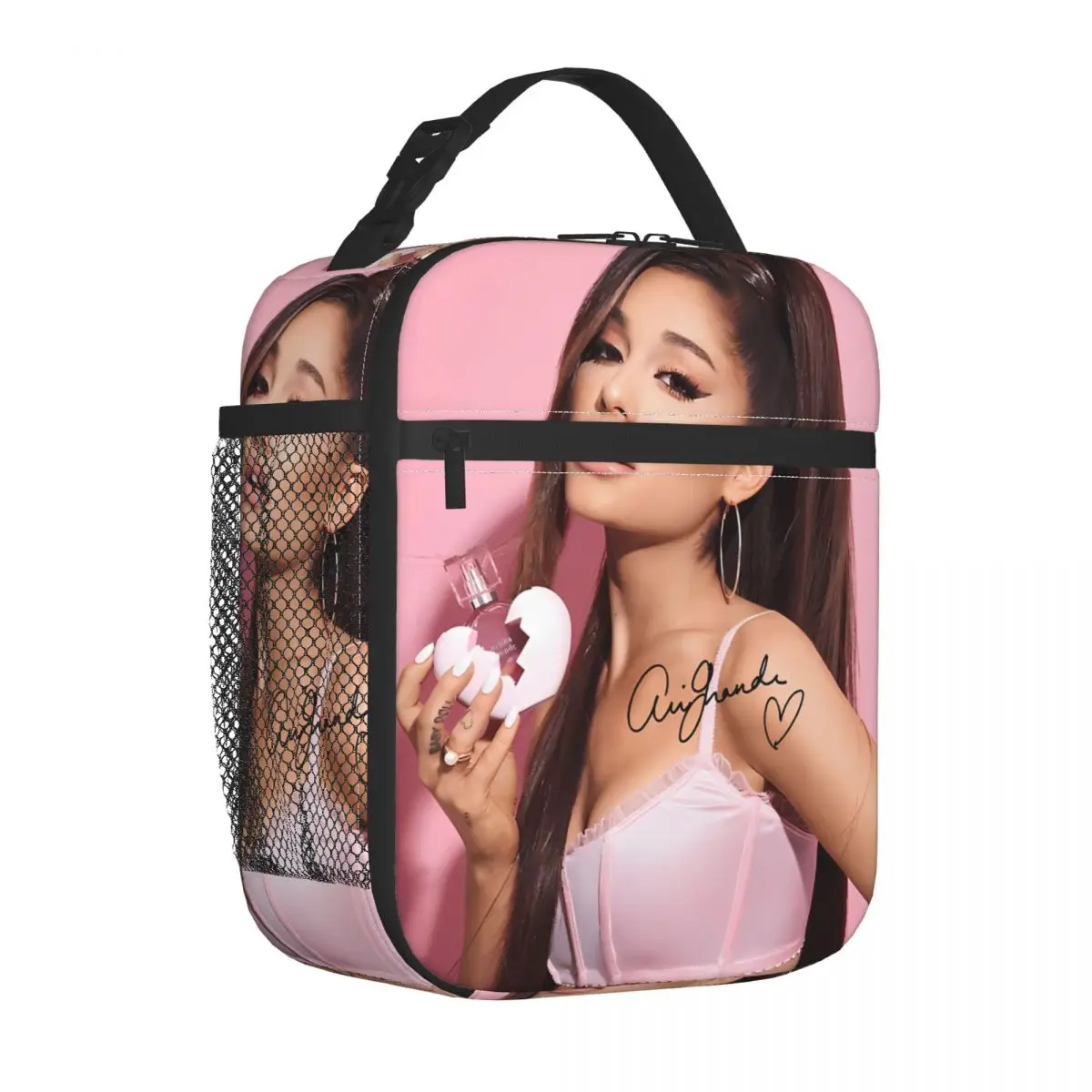 Ariana Grandes Pop Music R&B Insulated Lunch Bags Storage Food Box Reusable Thermal Cooler Lunch Boxes For School Office