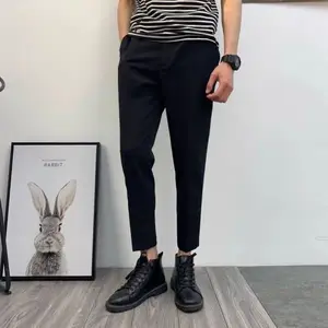 2024 New Spring Summer Men's Fashion Loose Casual Pants Male Solid Color Pockets Trousers Men High Waist Harem Pants K438