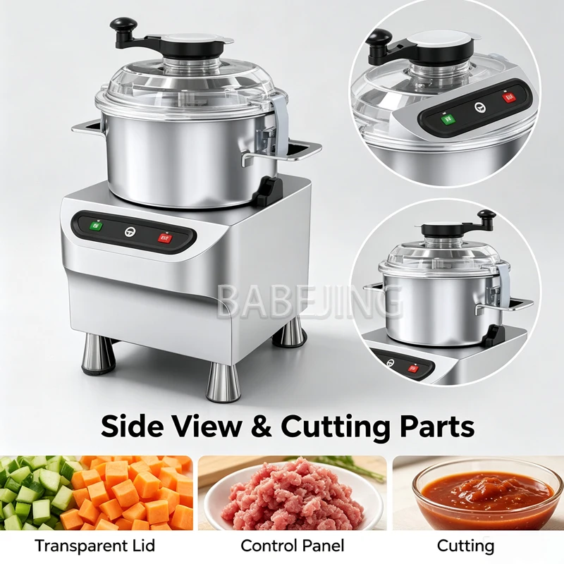 Commercial Food Chopper Electric Meat Grinder Multi Functional Food Processor For Restaurant Kitchen Prep