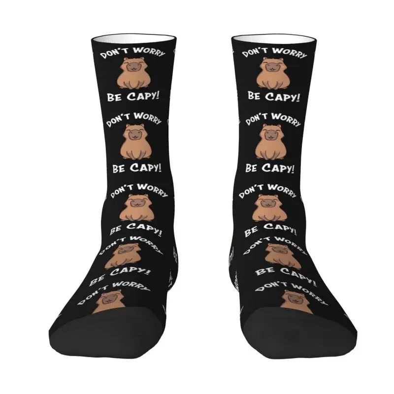 Capy Capybara Men Women Crew Socks Unisex Novelty 3D Printing Cute Dress Socks