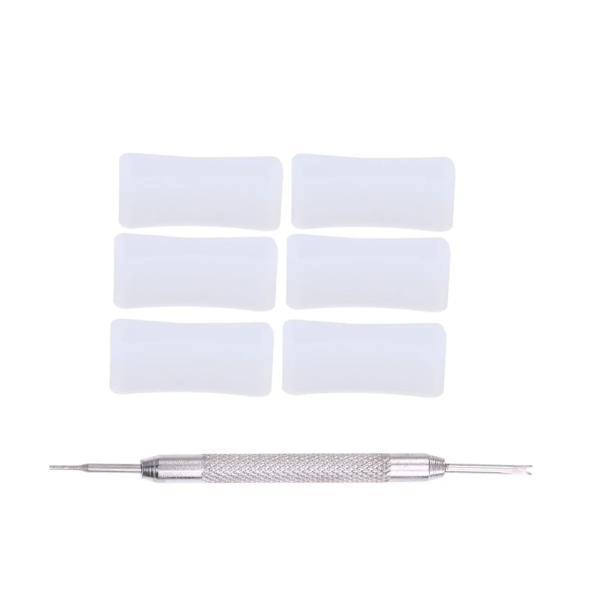 6Pcs 20Mm Flexible Silicone Watch Strap Loops Replacement Connectors for Bands Quick Fit Tool view 6